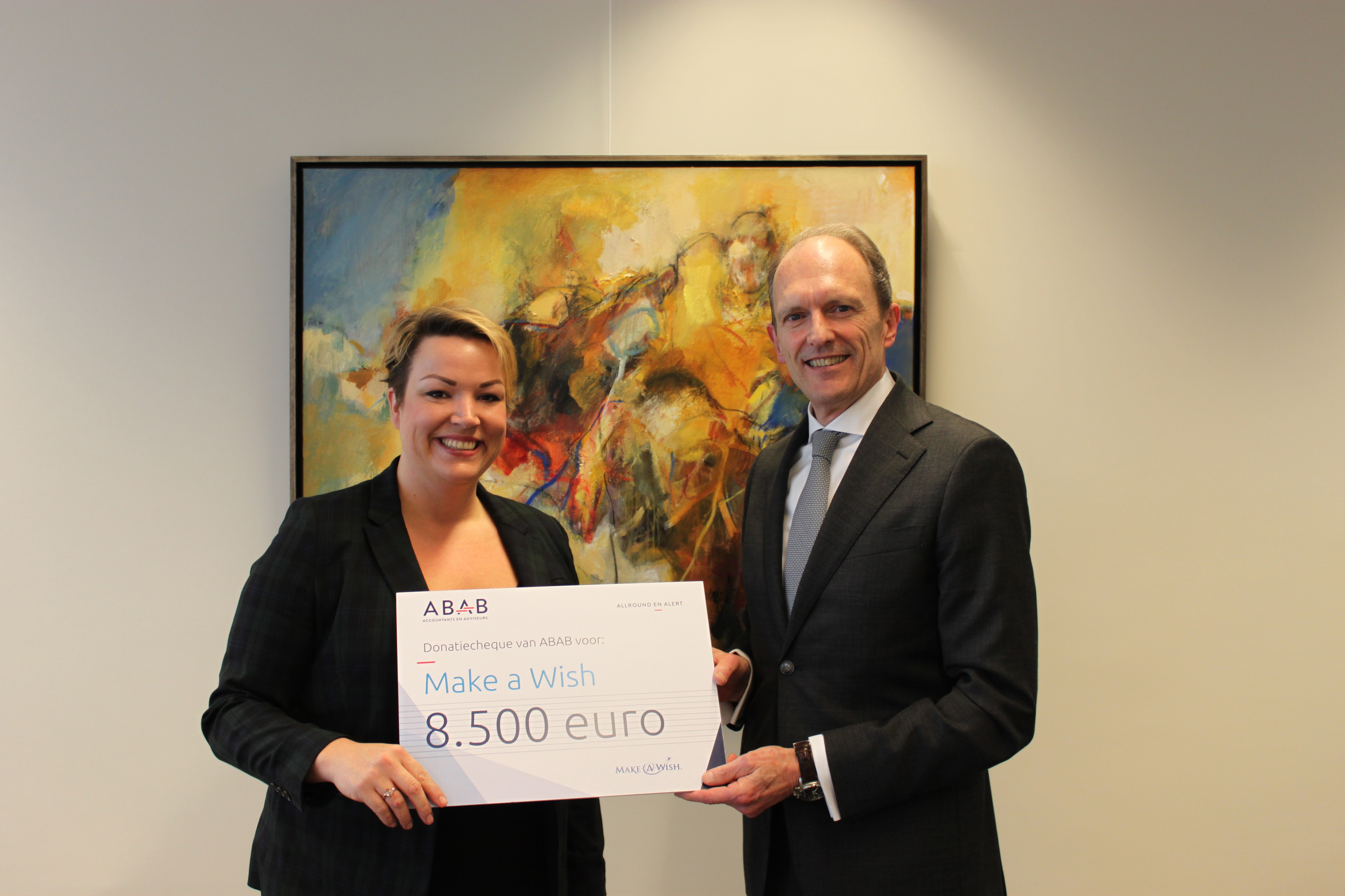 ABAB Accountants en Adviseurs doneert € 8.500 aan Make-A-Wish Nederland
