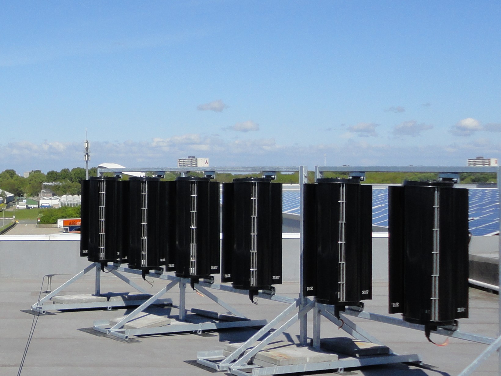 Proef met kleine windturbines op ABC Westland