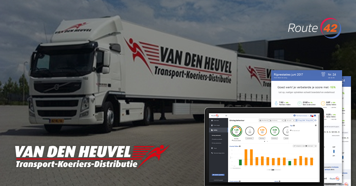 Van den Heuvel gaat veilig op weg met de bewezen dashcam oplossing van Route42