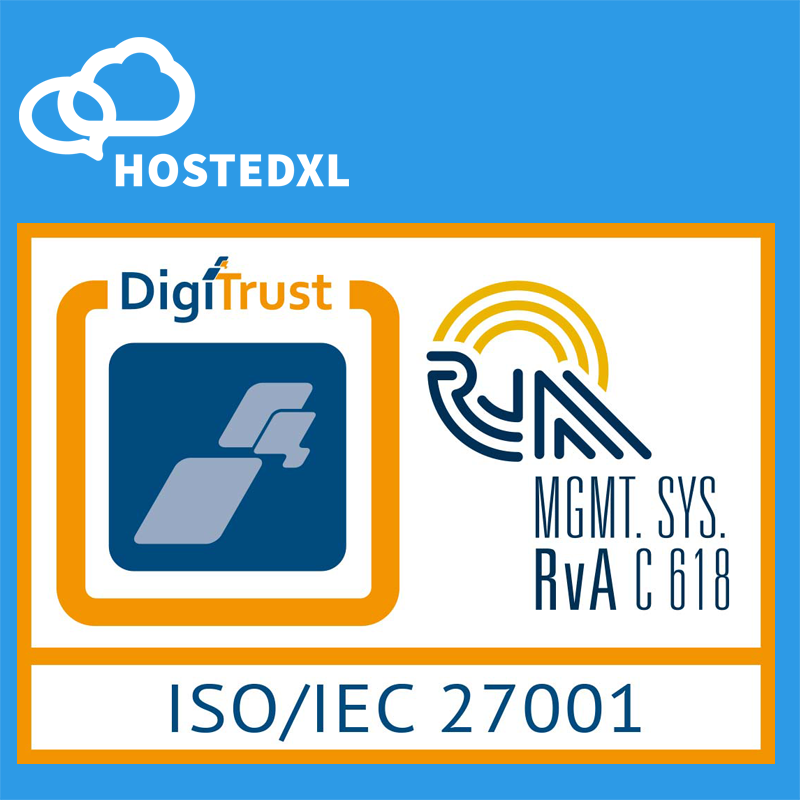 HOSTEDXL ISO/IEC 27001 gecertificeerd