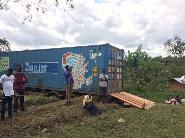 Zeecontainer van Stichting De Zaaier aangekomen in DR Congo