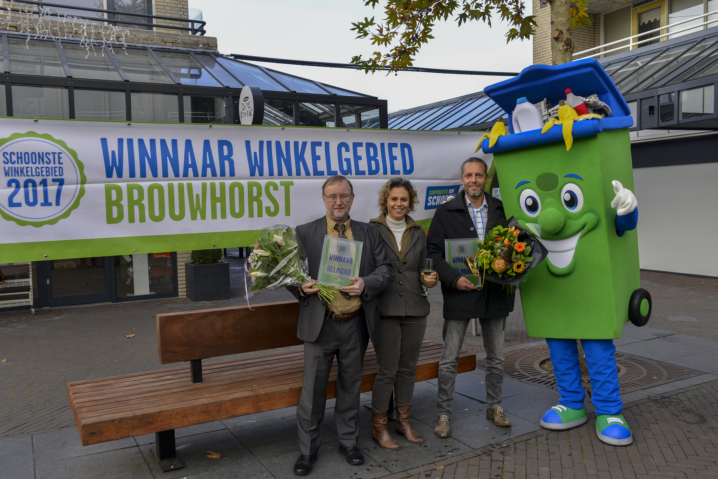 Winkelcentrum Brouwhorst in Helmond wint felbegeerde titel ‘Schoonste Winkelgebied van Nederland 2017’