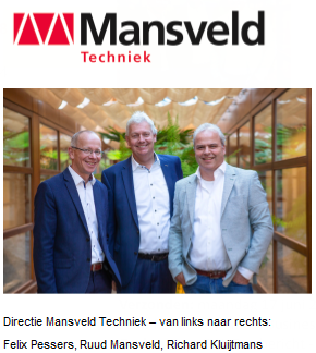 Mansveld Techniek voert formele wijziging door in bedrijfsstructuur