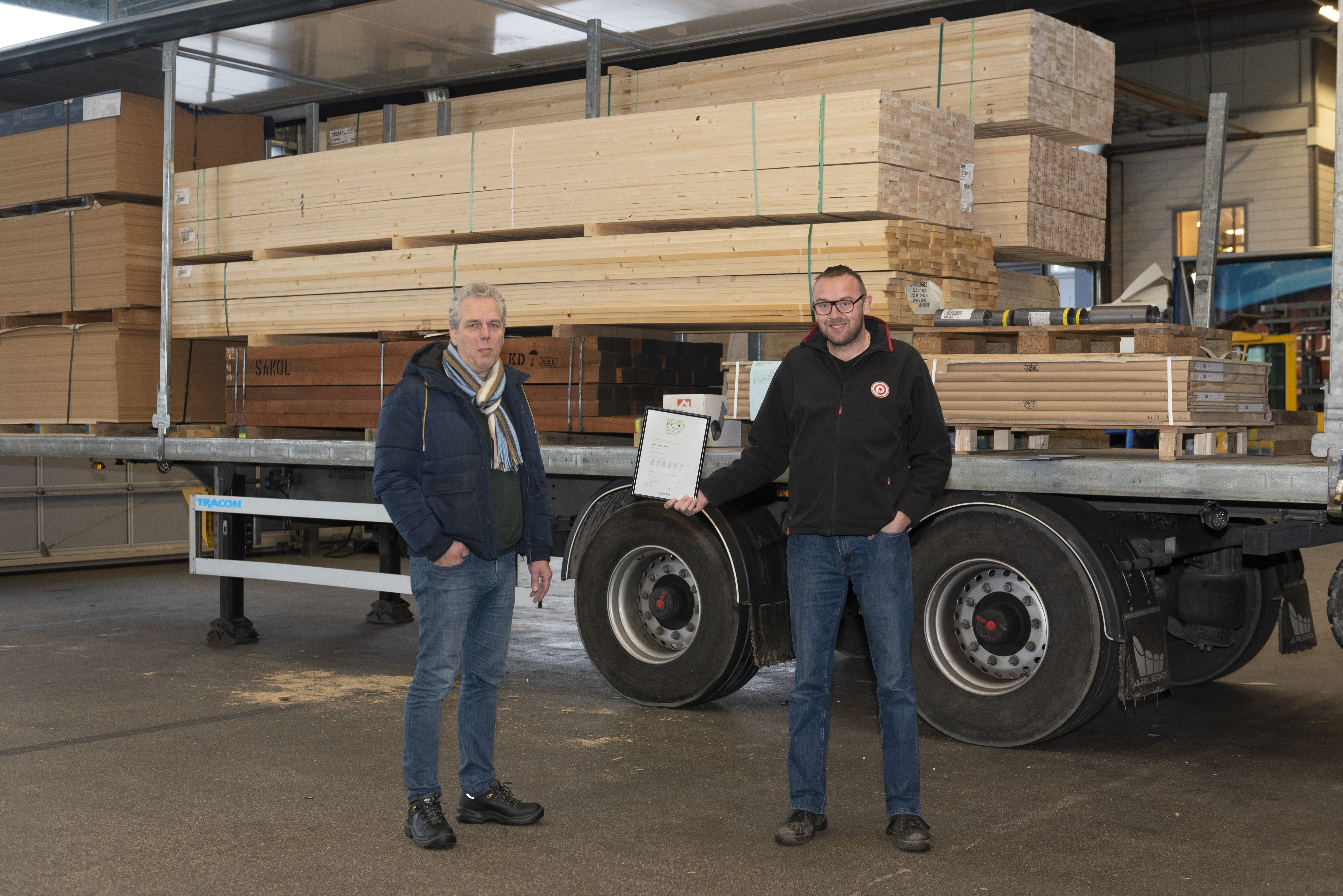 Verdouw Bouwproducten ontvangt certificaat ‘Duurzaam op de weg’ van Profile