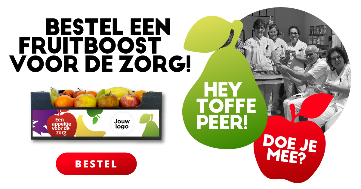Ondernemers uitgedaagd om fruitboxen aan zorg te doneren
