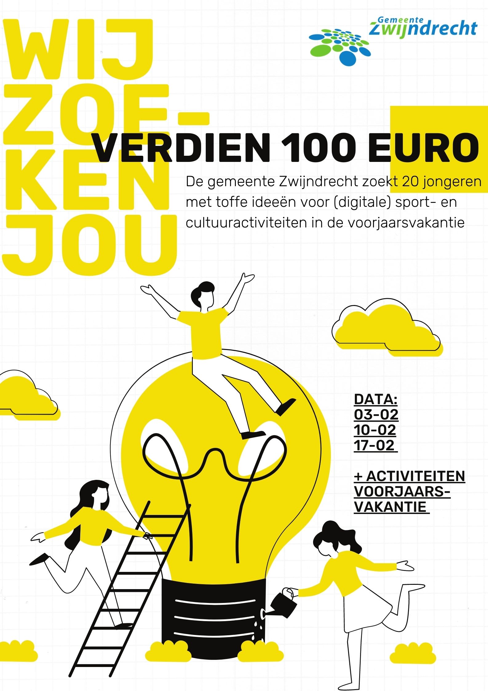 Zwijndrecht zoekt jongeren met toffe ideeën voorjaarsvakantie