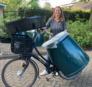 Compostvat op de fiets