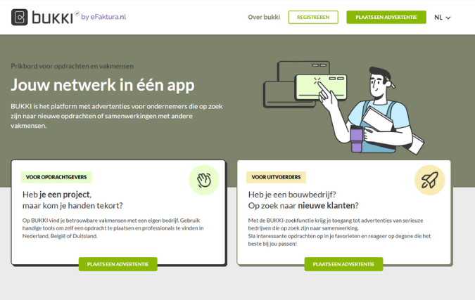 eFaktura.nl lanceert BUKKI: opdrachtenplatform voor anderstalige ondernemers in bouw en techniek