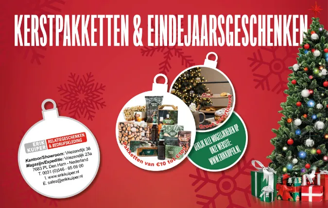 Erik Kuiper Relatiegeschenken & Bedrijfskleding: 20 jaar dé specialist in relatiegeschenken, kerstpakketten en eindejaarsgeschenken
