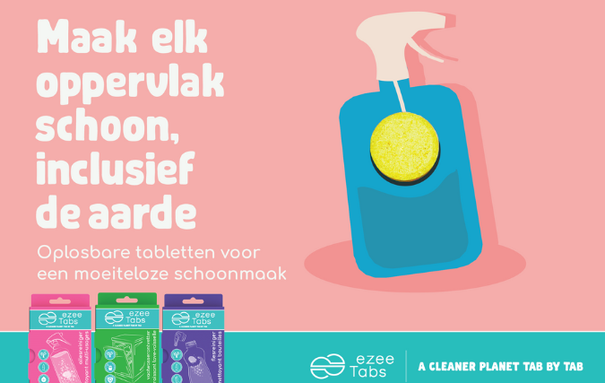 EzeeTabs vervangt plastic schoonmaakfles  door duurzame oplostablet