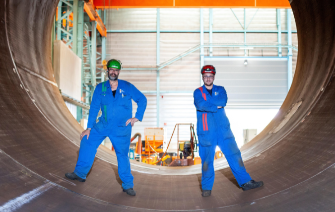 Covebo levert en traint specialisten voor nieuwe windmolenfunderingsfabriek van Sif op Tweede Maasvlakte