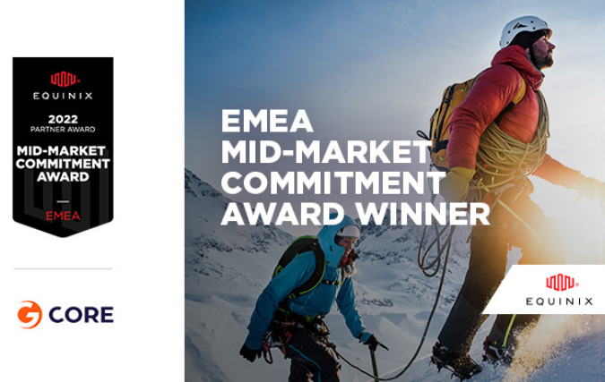 Gcore uitgeroepen tot Equinix 2022 EMEA Mid-Market Commitment Partner of the Year