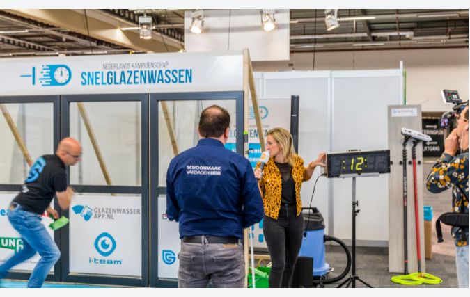 Zoektocht naar beste én snelste glazenwasser bereikt hoogtepunt op Schoonmaak Vakdagen