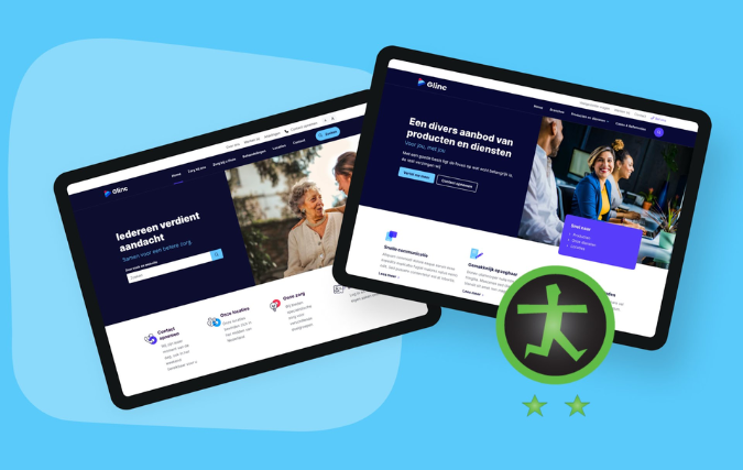 Drempelvrij-waarmerk voor Care en Business website van iWink