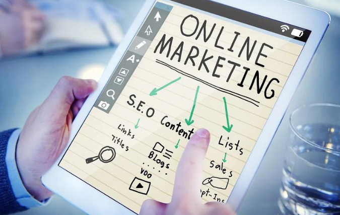 Verschillende componenten van online marketing