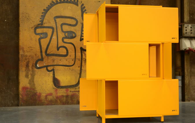 Studio BRANI introduceert industriële en kunstzinnige designkast