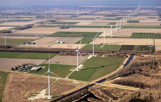 Ruim 200 boeren openen Windpark Zeewolde, het grootste omgevingswindpark ter wereld