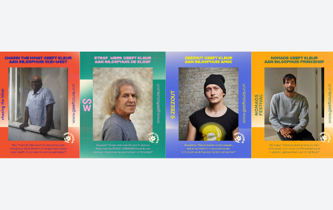 Amsterdamse festivalorganisaties geven kleur aan opvanglocaties voor dak- en thuisloze mensen