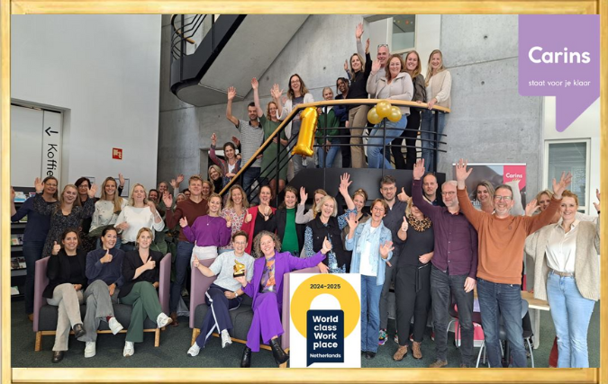 Carins onderscheiden als 'World-class Workplace 2024-2025'
