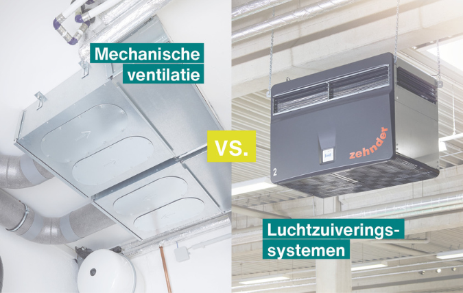 Mechanische ventilatie vs. luchtzuiveringssystemen