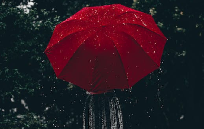 Opvallen in de regen