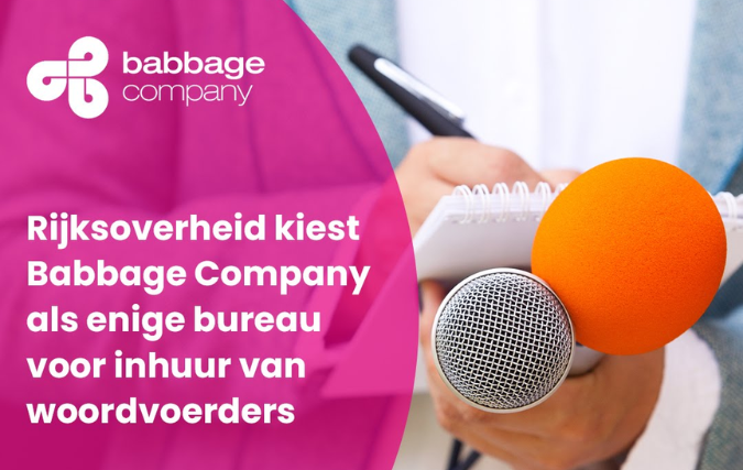 Rijksoverheid kiest Babbage Company als bureau voor inhuur woordvoerders