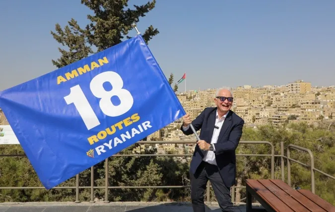 Ryanair breidt winternetwerk uit naar Jordanië met 18 routes die Amman verbinden met 12 EU-landen